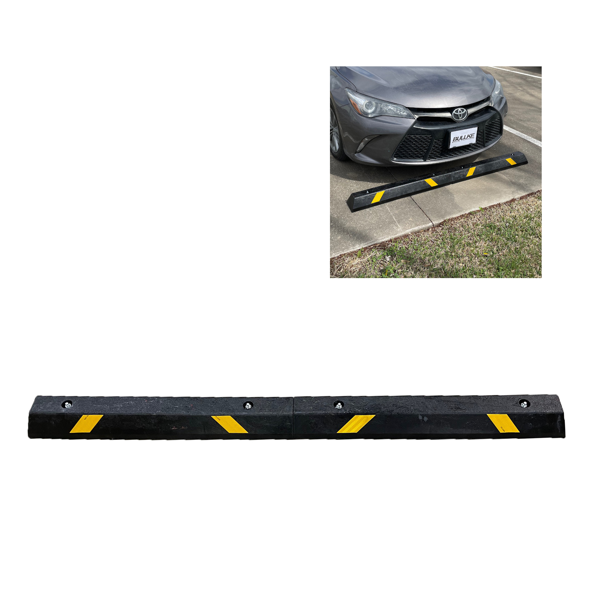 Bullke Heavy Duty Plastic Vehicle Parking Curb - 72