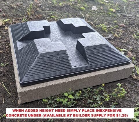 Post Foundation Blocks 2 Pack BULLKE Foundation Block | Deck Support | Handi Block | Pier Shed ...